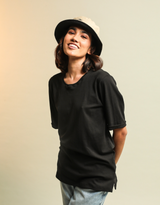 Tee-shirt Noir - coton bio Pima - Femme