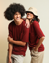 Tee-shirt bordeaux - coton bio Pima - Femme