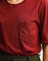 Tee-shirt bordeaux - coton bio Pima - Femme