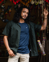 Tee-shirt Bleu Marino - coton bio Pima - Unisexe