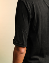 Tee-shirt Noir - coton bio Pima - Unisexe