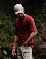 Tee-shirt bordeaux - coton bio Pima - Unisexe