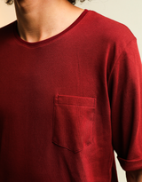 Tee-shirt bordeaux - coton bio Pima - Unisexe