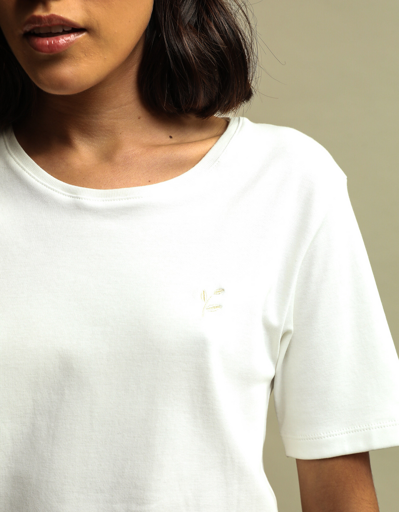 Tee-shirt Blanc - coton bio Pima - Femme