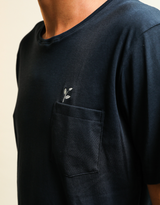 Tee-shirt Bleu Marino - coton bio Pima - Unisexe