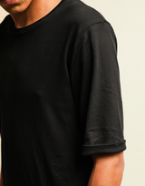 Tee-shirt Noir - coton bio Pima - Unisexe